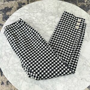 J. Crew Navy & White Gingham Plaid Pant  NWT. 2